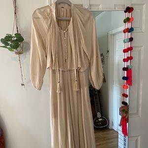 Free People Cream Maxi Dress